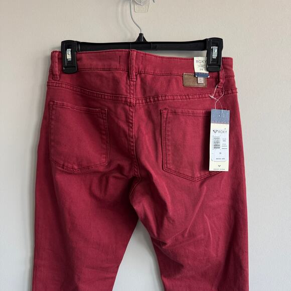 Roxy Suntripper Color Jeans Skinny Fit Red Denim 28 NWT - Picture 6 of 11